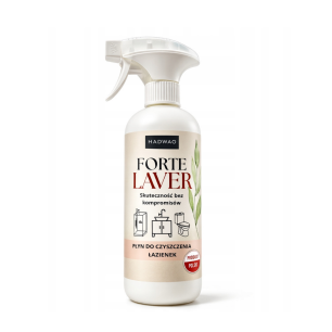 Płyn do czyszczenia kabin prysznicowych, umywalek, sanitariatów z dodatkiem aktywnych cząstek srebra - Forte Laver, 500 ml