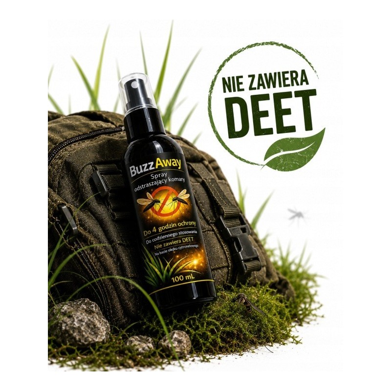 BuzzAway- skuteczny środek na komary bez DEET - spray odstraszający komary BuzzAway- skuteczny środek na komary bez DEET - spray odstraszający komary