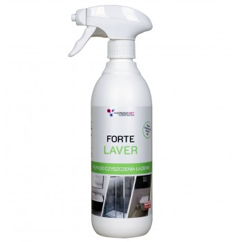 Płyn do czyszczenia kabin prysznicowych, umywalek, sanitariatów z dodatkiem aktywnych cząstek srebra - Forte Laver, 500 ml