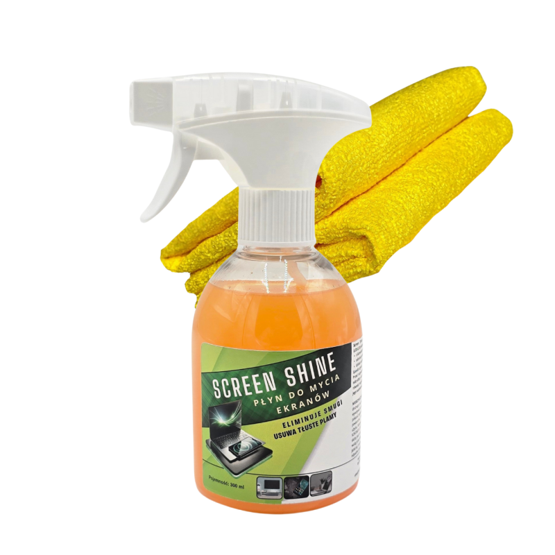 Screen Shine - profesjonalny płyn do czyszczenia ekranów 300 ml + DWIE MIKROFIBRY