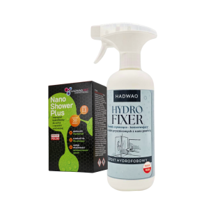 Zestaw do impregnacji oraz czyszczenia kabin prysznicowych - Nano Shower Plus, Hydro Fixer